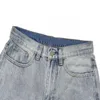 Jeans masculinos moda jeans com buracos azuis sorrindo rosto padrão calças na moda designer masculino desportivo e versátil casual magro calça