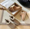Designer Australien Marke Stiefel Luxus Winter Flache Schuhe Schaffell Lammfell Plattform Pelz Rutschen Klassische Männer Australischen Tasman Stiefel Größe 35-41 Mode schuhe