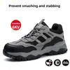Män kvinnor anti-smashing säkerhetskor stål tå kappa punktering bevis konstruktion lätt andningsbar arbetsdesigner skor sneaker arbetsstövlar fabrik Artikel 793 5