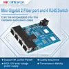 HICOMDATA Mini Gigabit 2 Fiber port and 4 RJ45 Switch 2*1.25G Fiber port+4*10M/100M/1000M Eth ernet 1*9 module or SFP slot Gigabit Switch