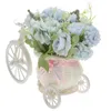 Decorative Flowers Bicycle Artificial Flower Decor Simulated Ornament Faux With Bike Basket