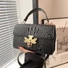 New Crocodile Pattern Bee Womens Single Shoulder Bag Gradient Little Crossbody Bags Light Luxury handbag Womens Bag 230425