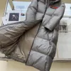 女性用長いジャケット冬のコート品質の女性のカジュアルアウトドアダウンジャケット濃厚な高級風の暖かいデザイナーコート