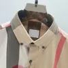 Hommes chemises décontractées luxe affaires mode hommes chemises été à manches courtes classique rayé manteau Polos avancé vêtements populaires topQ4