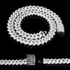 Pass Diamond Tester 14mm 925 Sterling Silver VVS Baguette Moissanite Iced Out Miami Cuban Link Chain Necklace