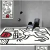 Carpet Keith Haring Messy Puzzle Area Rug Floor Mat Luxury Living Room Bedroom Bedside Bay Window 230113 Drop Delivery Home Garden Ot6Za