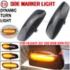 För Peugeot 408 308 07 3008 5008 RCZ Sekventiell LED 2st Dynamic Car Side Marker Light Turn Signal Indicator Blinker Lights