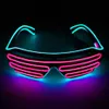 Outros suprimentos de festa festiva Óculos brilhantes LED Gafas Luminous Bril Neon Christmas Glow Óculos de sol piscando luz de vidro para trajes de adereços 231124