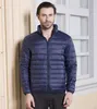 Men's Down Ultralight Packable Casats Stand Collar Slim Man Dato branco acolchoado Parkas Winter Puffer Jacket JK-641