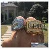 Bagues de cluster 2pcs 2003 2007 LSU Tigers National Championship Ring Set Souvenir Fan Hommes Cadeau En Gros Drop Drop Livraison Bijoux Bague Dhpwx