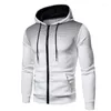 Herenjacks Hooded Cardigan Sweatshirt Men Casual Sports Zipper Jacket Pocket Jogging Fitness Training Sportwear Tops Lente herfst