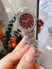 Famous Luxury Small Dial Womens Watches 24MM High Quality Nice Dweller Purple Red Green Genuine Leather Belt Quartz Stainless steel Case bracelet Casual Wristwatch