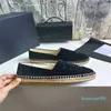 Luxury sandal Casual Women Shoes valet Espadrilles Summer Designers ladies flat Beach Half Slippers fashion woman Loafers Fisherman canvas Shoe size 34-42