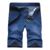 Heren Shorts Plus Size 40 42 44 46 Zomer Dunne Mannen Business Denim Fashion Casual Stretch Slanke Blauwe Jeans korte