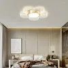 Plafondlampen LED -armatuur Modern cellen licht woonkamer lamp bladeren glazen kubus