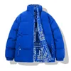 Мужские пуховые парки, мужская зимняя двусторонняя куртка, молодежная теплая хлопковая стеганая куртка большого размера, повседневная модная одежда с воротником-стойкой, одежда с принтом 231124