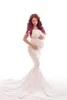 Sukienki macierzyńskie syrena dla po strzelaniu w ciąży kobiety ciążowe sukienki Pyficzne seksowne na ramię maxi suknia 230425