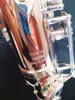 Helt ny silverning tenorsaxofon japanska yts-875ex högkvalitativ sax professionell bb platt sax mässing silver pläterad musikinstrument med fodral