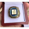 With Side Stones Duke Blue 2001 Devils National Team Championship Ring With Wooden Box Men Fan Souvenir Gift Wholesale Drop Drop Deliv Dha1Y