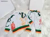 New autumn baby Tracksuit kids designer clothes Size 90-150 Colorful threaded pattern girls hoodie and Lace up pants Nov25