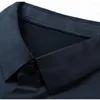 Camicie casual maschile estate senza cuciture da uomo a manica corta abbigliamento maschio a petrolio semplice semplice uomo nero slim 4xl