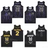 Фильм 1 Tchalla Jerseys Баскетбол черная пантера Wakanda 2 Hillmoager Erik Killmonger hiphop retro для спортивных фанатов Pure Cottlire пенсионерский черный цвет рубашки