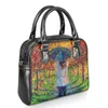 Avondtassen Natuur Landschap Kunst Olieverf Schoudertas Voor Dames Leer Luxe Casual Winkelen Crossbody Kleine capaciteit Reishandtas