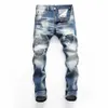 DSQ Slim Blue Men's Jeans Cool Guy Jeans Classic Hip Hop Rock Moto Casual Design scheurde noodlijdende denim Biker DSQ2 Jeans 414