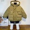 Donsjas 3-10 jaar Jongens Winter Plus Fluwelen bovenkleding Mode Kinderen Warme donsjassen met capuchon Kinderkleding Jongens Dikker Winddichte jassen 231125