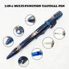 Fountain Pens 7-in-1 في الهواء الطلق EDC متعددة الوظائف الدفاع عن القلم التكتيكي مع طوارئ LED مصباح الصافرة الكسارة في الهواء الطلق البقاء على قيد الحياة 231124