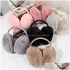 Ear Muffs Ear Muffs Thicken Earmuffs Women New Winter Warmer Cute Plush Girls Solid Color Back Wear Outdoor R231009 Drop Delivery Fash Dhcuz