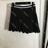 Triangle Badge Pleated Skirts Womens High Waist Skirt Letter Skirts for Female Khaki Party Lady Skirt