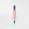 Fumeur Coloré Style De Noël Pyrex Verre Épais Herbe Sèche Tabac Huile Rigs Dabber Cuillère Portable Anneau Waterpipe Bubbler Bong Ongles Paille Poker Stick Rod Holder DHL