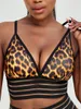 Women's Tanks FITTOO Sport Tops For Women Bras Sexy Leopard Fitness Workout Bra With Built-in Cup Gym Running Crop Top Female Summer Shirt