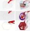 Pendentif en verre DIY Sublimation Ornements de Noël 3 pouces Ornement de transfert thermique simple face Décor de festival Pendentifs personnalisés7122831