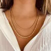 STRANDS STRINGEN STRINGEN 34 MM 316L Touwketting Ketting Roestvrij staal vervaagt nooit waterdichte choker Men vrouwen sieraden goud kleurketens gif 230424