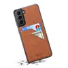 Slim Retro Soid Leather Vogue Phone Case для iPhone 14 13 12 11 Pro Max Samsung Galaxy S23 Ultra S22 S21 S20 Note10 Note20 Прочные двойные слоты для двойного карты кошелька