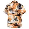 Tendance à la mode luxueux polyvalent confortable beau t-shirts pour hommes Hawaii plage chemise à manches courtes mélange de coton impression de fibres de polyester M-3XL