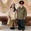 Jackets 2023 Autumn Winter One Piece Coat Plush Cotton Loose Turn-down Collar Warm Fashion All-match Outdoor