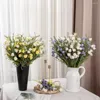 Flores decorativas 1bunch Flor artificial de rosa FALSO PE Floral Bouquet Buquet Hidrângueira Decoração Home Jardim Europeu Europeu