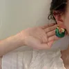 Pendientes colgantes Retro francés exagerados de resina transparente para mujer, joyería sencilla de estilo frío que combina con todo