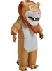 Costume de mascotte d'Halloween adulte drôle dessin animé Animal Lion Costume accessoires de poupée corps complet Lion vêtements gonflables