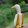 Garden Decorations Creative Banana Duck Art Statues Lämpliga för uteplats Lawn Yard Office Outdoor Decor Housewarming Gift