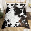 Ensembles de literie Cowe Couette Er Set King Sizework Vache Fourrure Imprimer Ferme Animal Microfibre Western Farmhouse Style Quilt Drop Livraison Accueil G Otx9E