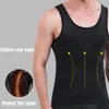 Mens Tank Tops Tight Skinny Men Slimming Elastic Body Shapewear Vest Shirt Sport andningsbar fitness Komprimering Abdomen Tummy Midjekontroll Topp 230424