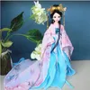 Dolls 30cm BJD Chinese Ancient Doll Hanfu Clothes Headdress Fairy Princess Trailing Skirt Drama Toys for Girls 231124