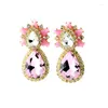 Boucles d'oreilles en peluche madame brillant rose vert de Noël Flash Flash Vente de bijoux