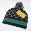 Partihandel Ny designer Beanies Men's and Women's Beanie Fall/Winter Thermal Knit Letter Hat Brand Högkvalitativ skalle Caps Luxury Warm Cap N-3