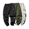 Herrenhose Jogger Cargohose für Herren Casual Hip Hop Pocket Male Hose Jogginghose Streetwear Ribbons Techwear Pants 230425