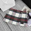 Skirts Designer Autumn and Winter New American Style Hot Stamped Letter Fashion Pin Woolen Plaid A-line Short Skirt G4TM